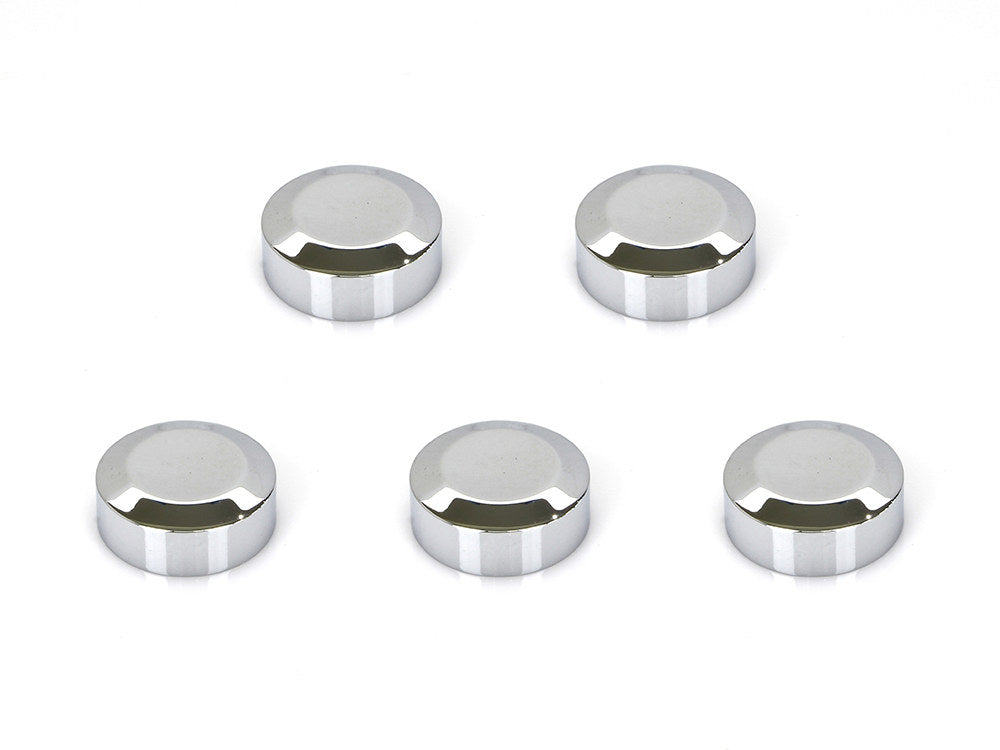 Rear Pulley Sprocket Bolt Covers - Chrome - Pack of 5 - Rollies Speed Shop