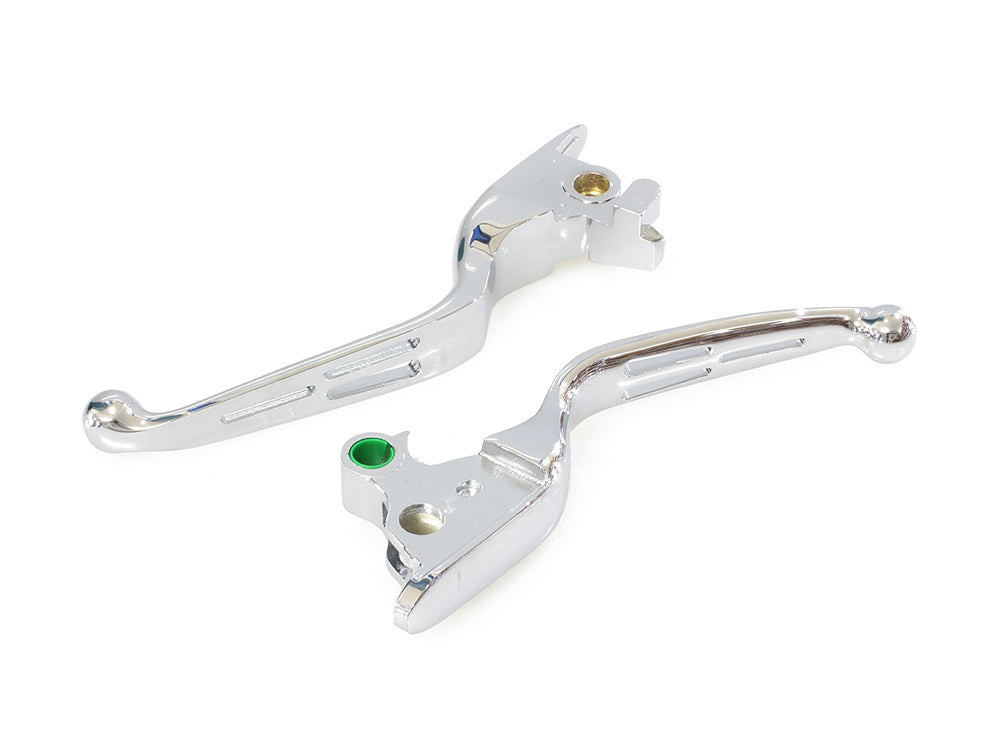 3 Slot Hand Levers - Chrome. Fits Softail 2018-2024 - Rollies Speed Shop