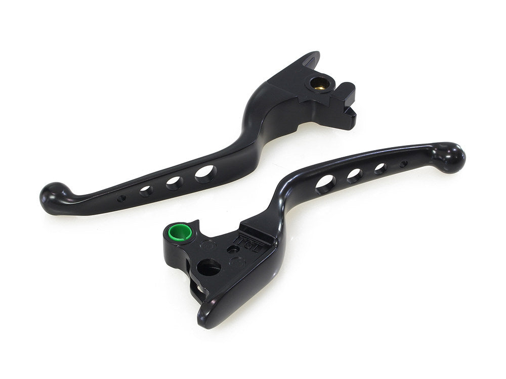 4 Hole Hand Levers - Black. Fits Softail 2018-2024 - Rollies Speed Shop