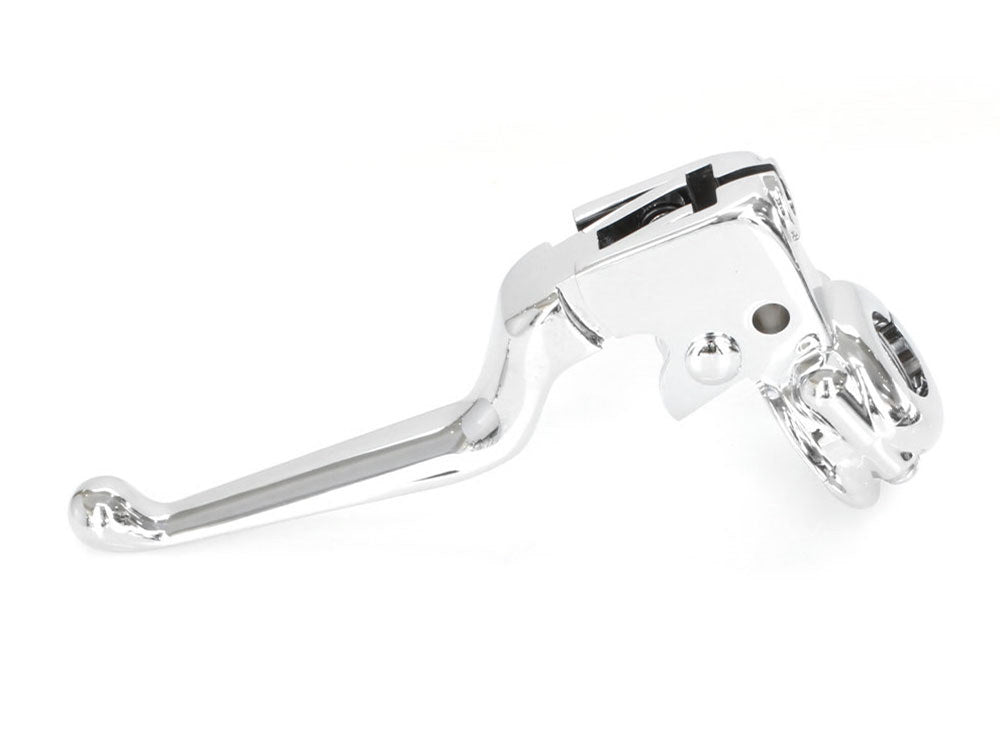 Clutch Perch & Lever - Chrome. Fits Most Big Twin 1996-2014 & Sportster 1996-2003 - Rollies Speed Shop