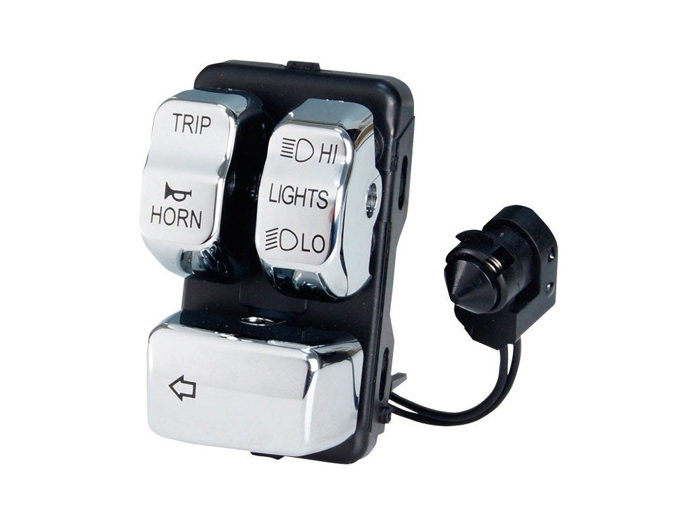 Left Hand CanBus Handlebar Control Module - Chrome Switches. Fits Softail 2011-2024, Dyna 2012-2017 & Sportster 2014-2021 - Rollies Speed Shop