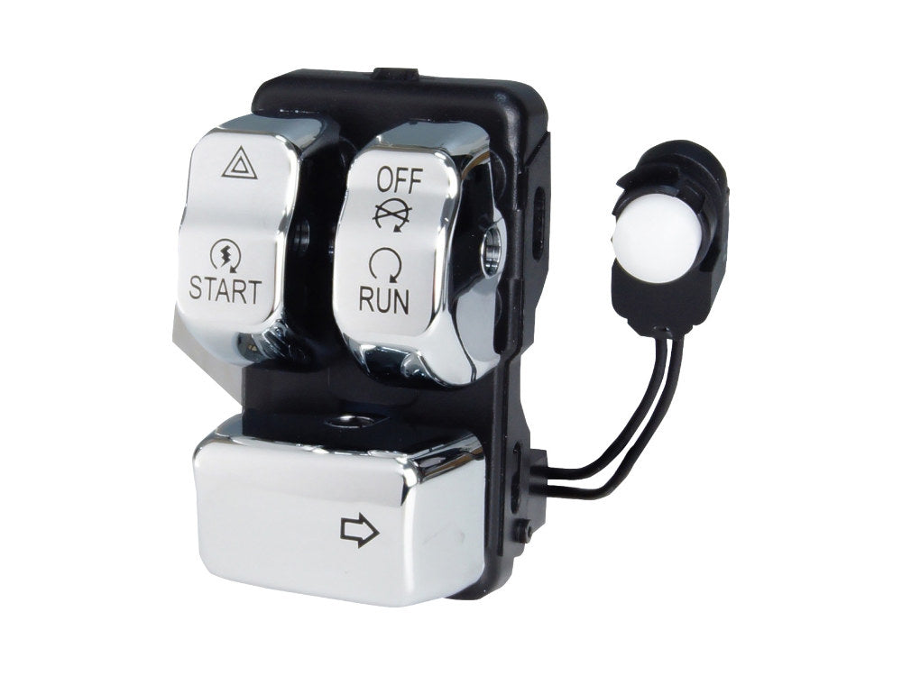 Right Hand CanBus Handlebar Control Module - Chrome Switches. Fits Softail 2011-2024, Dyna 2012-2017 & Sportster 2014-2021 - Rollies Speed Shop