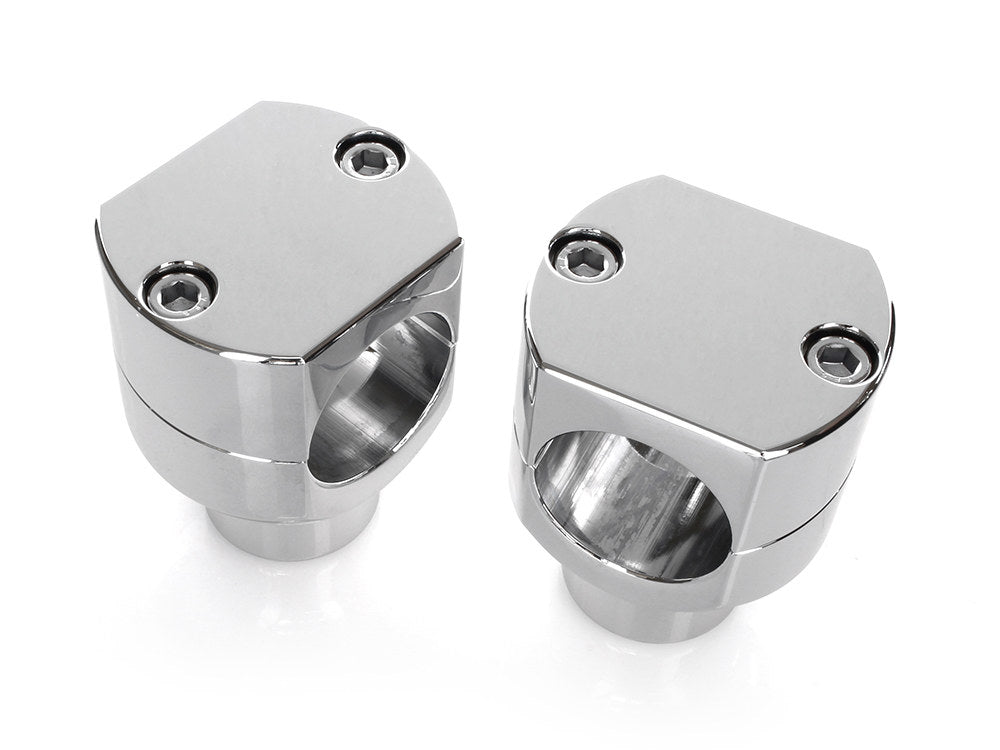 1-1/2in. Tall Billet Risers - Chrome. Fits 1-1/2in. Handlebars. - Rollies Speed Shop