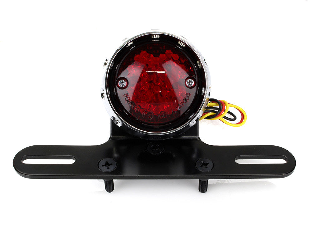 Retro Bobber LED Taillight - Chrome. - Rollies Speed Shop