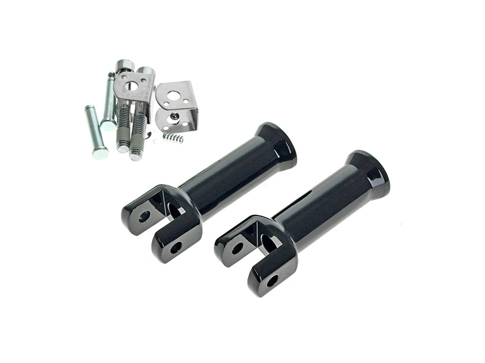 Passenger Footpeg Mount Kit - Black. Fits Softail 2018up - Rollies Speed Shop