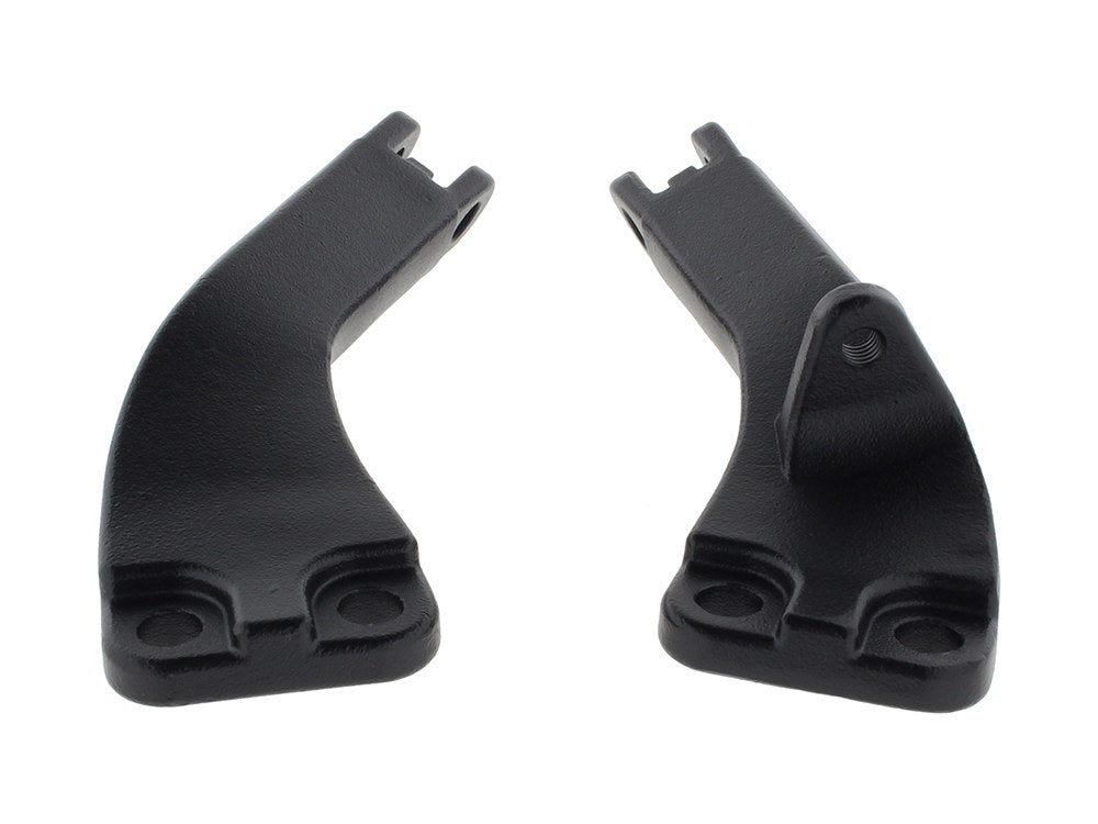 Passenger Footpeg Mount Kit - Wrinkle Black. Fits Dyna 2006-2017. - Rollies Speed Shop