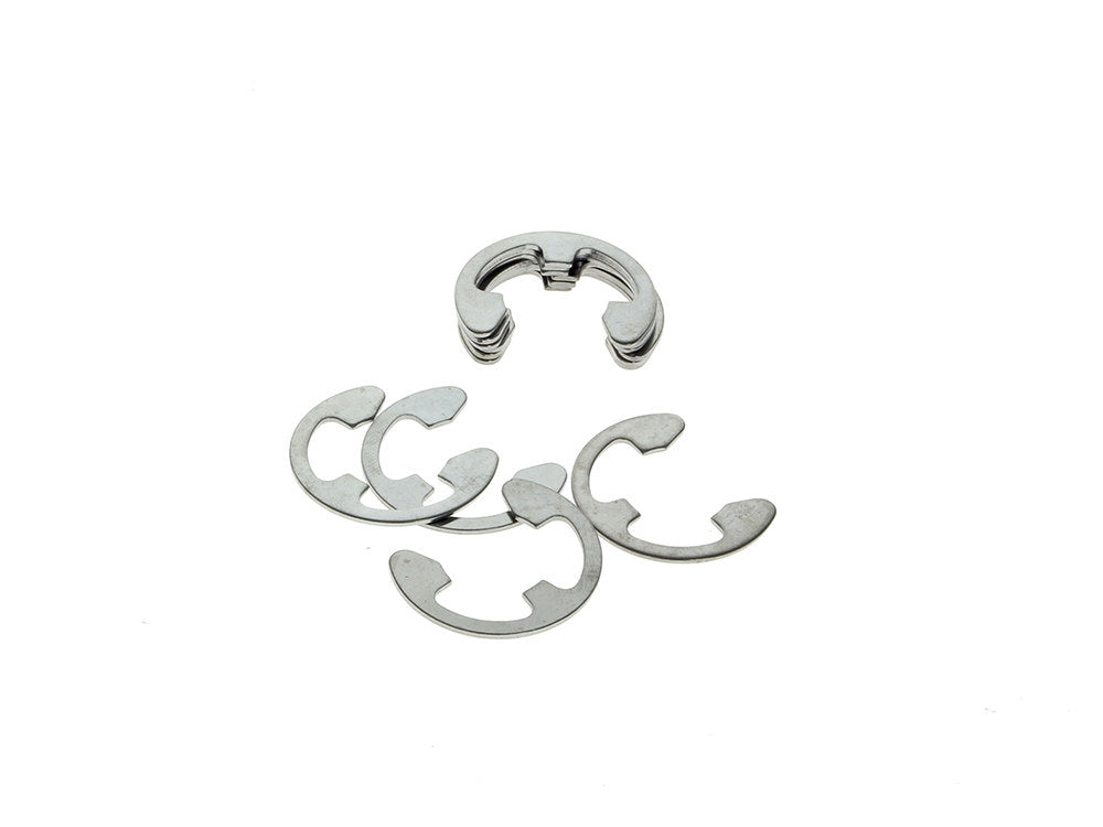Rear Axle E-Clip Retainer - Pack of 10. Fits Softail 2008up, Touring 2014up, Dyna 2008-2017, Sportster 2008-2021, Pan America 2022up, Sportster S 2021up & Nightster 975 2002up - Rollies Speed Shop