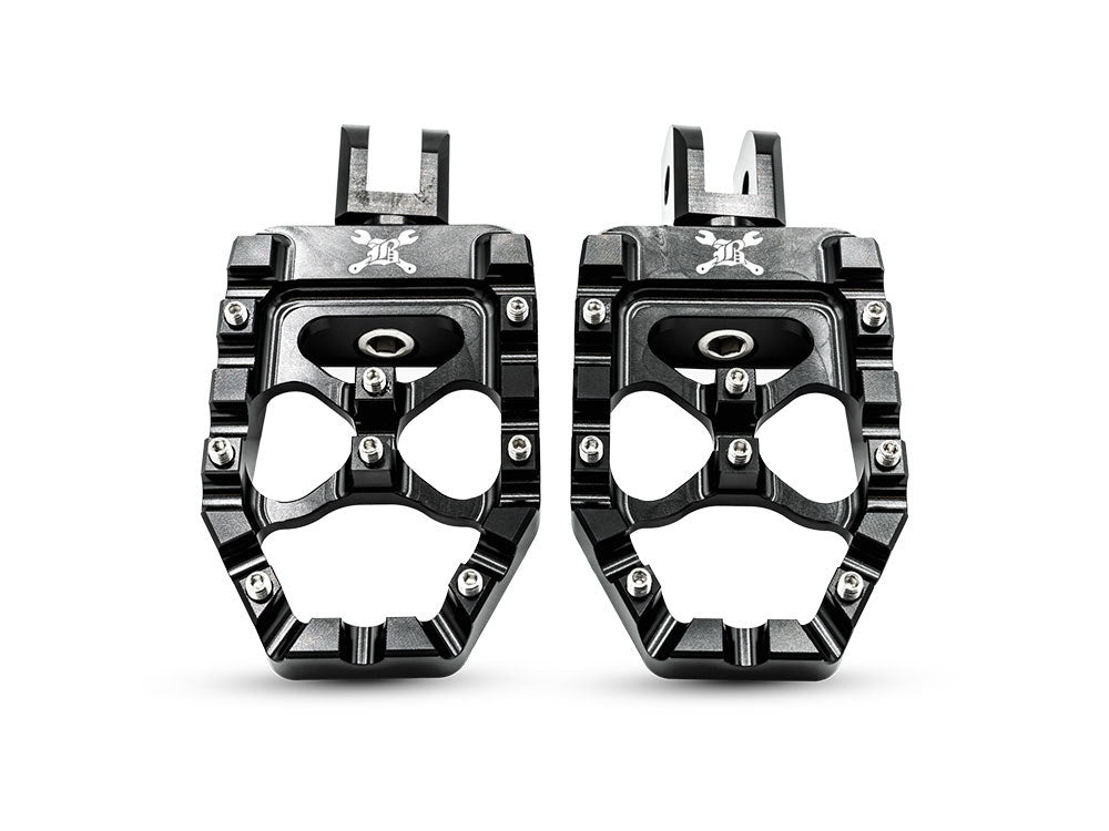 MX Evolution Footpegs - Black. Fits Softail 2018up Front Rider - Burly Brand
