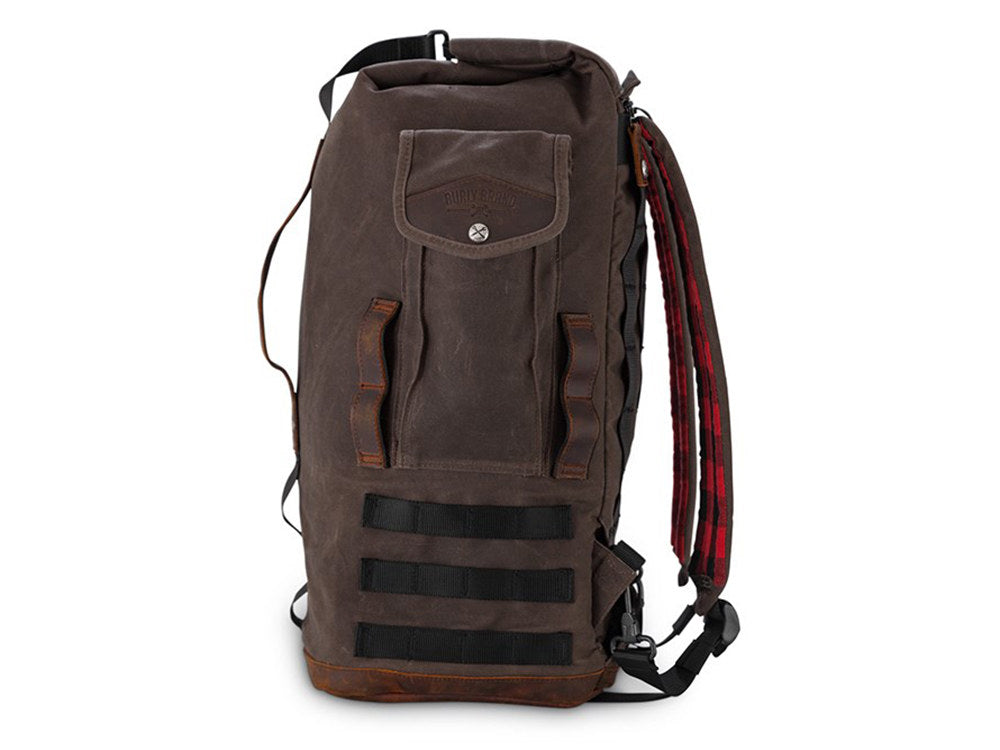 Sissy Bar Backpack - Dark Oak Wet Waxed. - Burly Brand