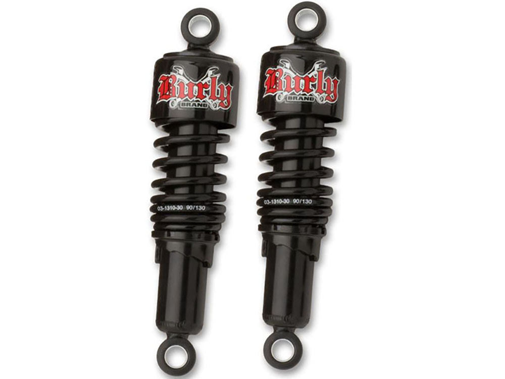 10-1/2in. Slammer Rear Shock Absorbers - Black. Fits Sportster 1988-2003. - Burly Brand