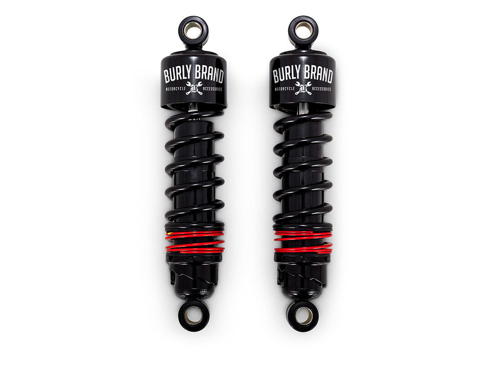 10-1/2in. Slammer Plus Rear Shock Absorbers - Black. Fits Sportster 2004-2021 - Burly Brand
