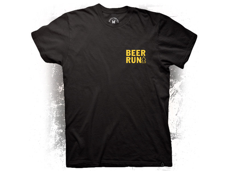 Crooked Clubhouse Black Beer Run Short Sleeve Tee. X-Large. - Crooked Clubhouse