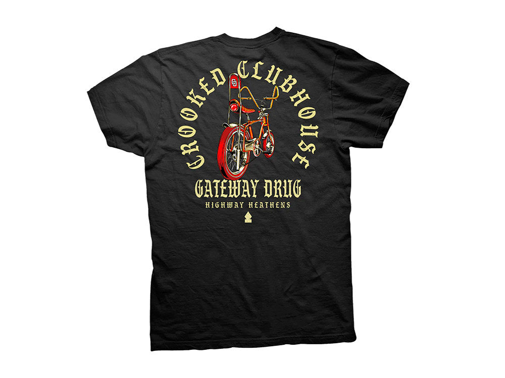 Crooked Clubhouse Black Gateway Short Sleeve Tee. X-Large. - Crooked Clubhouse