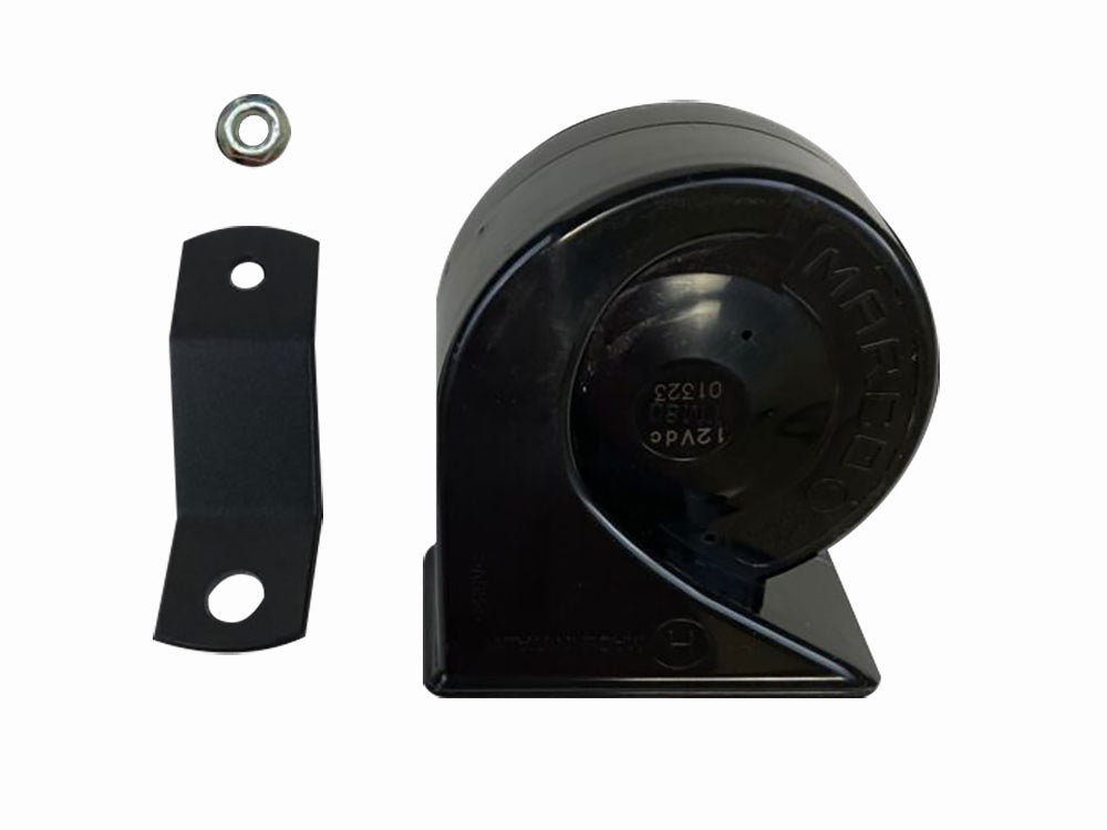 109db Electromagnetic Horn Kit - Black. Fits Softail 2018-2024 - Custom Dynamics