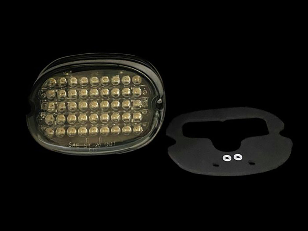 Intergrated Low Profile LED Tailight with Turn Signals. Smoke Lens & No Number Plate Window. Fits Most 1999up Models - Custom Dynamics