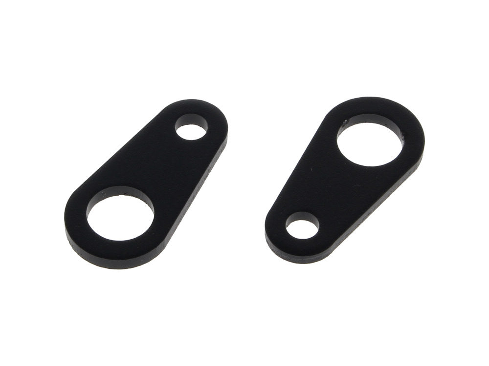 Micro Bullet Rear Turn Signal Mounting Brackets - Straight - Black. - Custom Dynamics