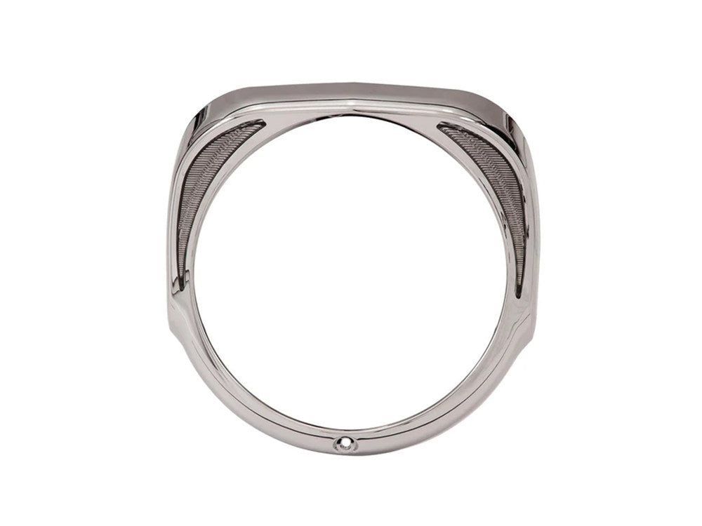 Fang LED Headlight Bezel with White Running Lights - Chrome. Fits Touring 2014-2023 - Ciro3D