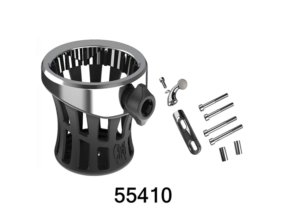 Drink Holder with Perch Mount - Chrome - Ciro3D