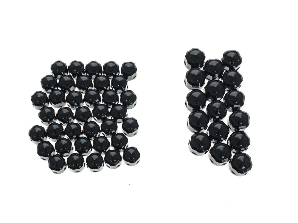 Engine, Transmission & Primary Bolt Cover Kit - Black Diamond Cut. Fits Milwaukee-Eight 2017up - Ciro3D