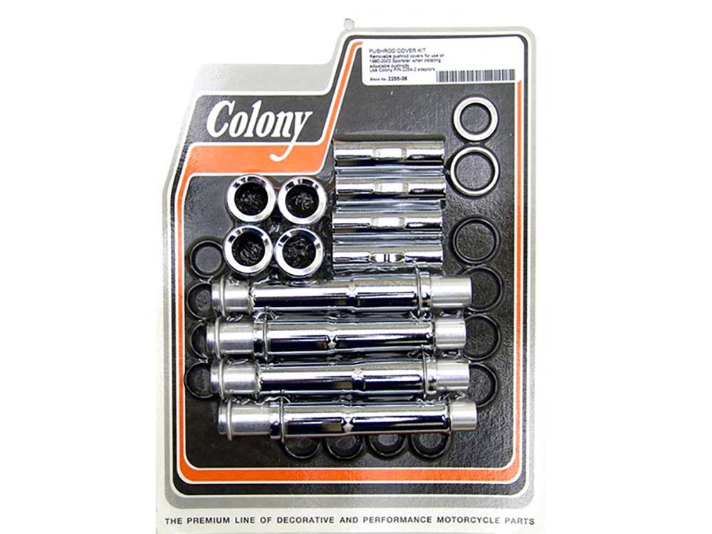 Pushrod Covers - Chrome. Fits Sportster 1991-2003. - Colony Machine