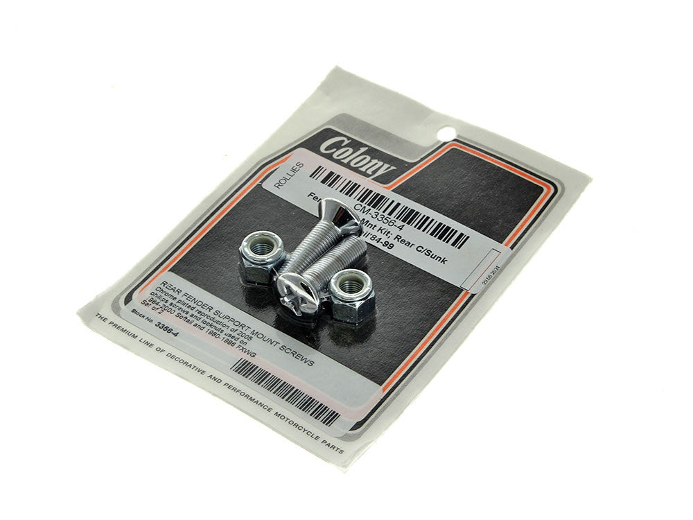 Rear Fender Strut Mount Bolts - Chrome. Fits Softail 1984-1999 & FXWG 1980-1986 - Colony Machine