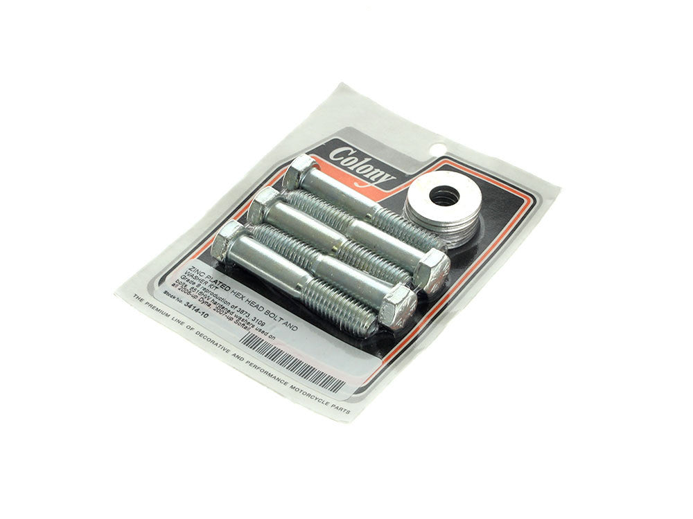 Rear Pulley or Sprocket Bolts - Zinc Plated Hex Head. 7/16in.-14 x 2.50in.. Looks Good with # BAI-D26-0152B - Colony Machine