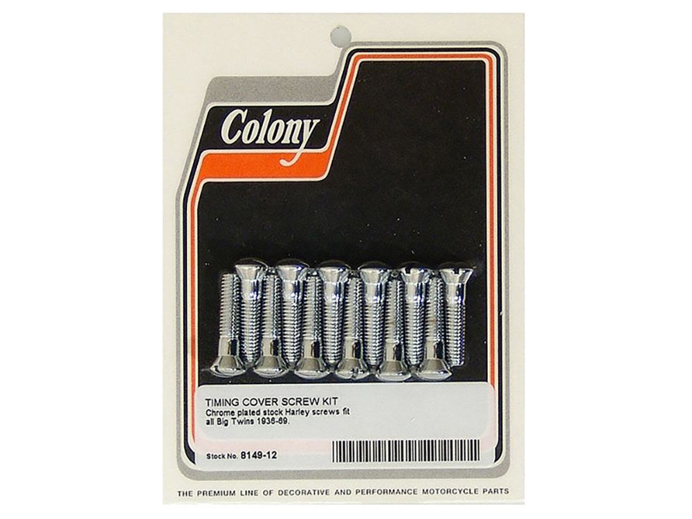Slotted Cam Cover Bolts - Chrome. Fits Big Twin 1936-1969. - Colony Machine