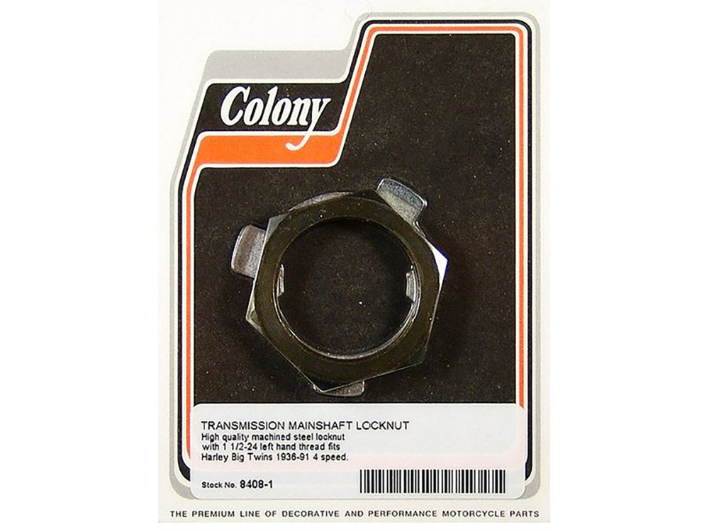 Transmission Mainshaft Lock Nut. Fits Big Twin 1936-1991. - Colony Machine