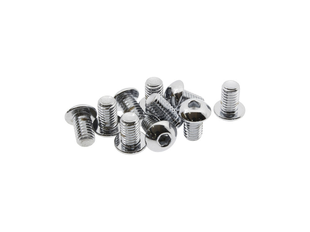 3/8-16 x 5/8in. UNC Button Head Allen Bolts - Chrome. Pack 10. - Colony Machine