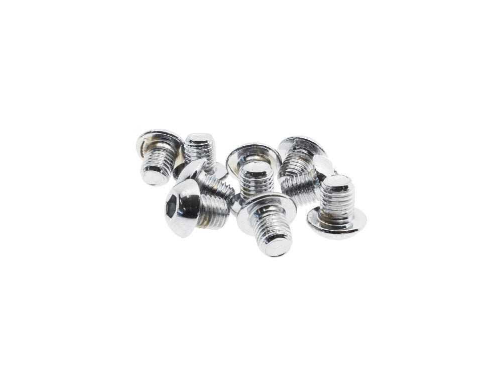 5/16-24 x 3/8in. UNF Button Head Allen Bolts - Chrome. Pack 10. - Colony Machine