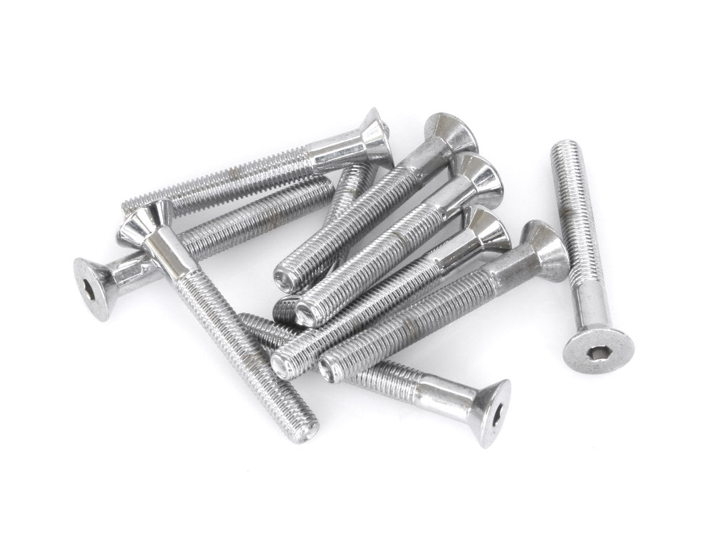 1/4-28 x 2in. UNF Flat Head Allen Bolt - Chrome. Pack 10. - Colony Machine
