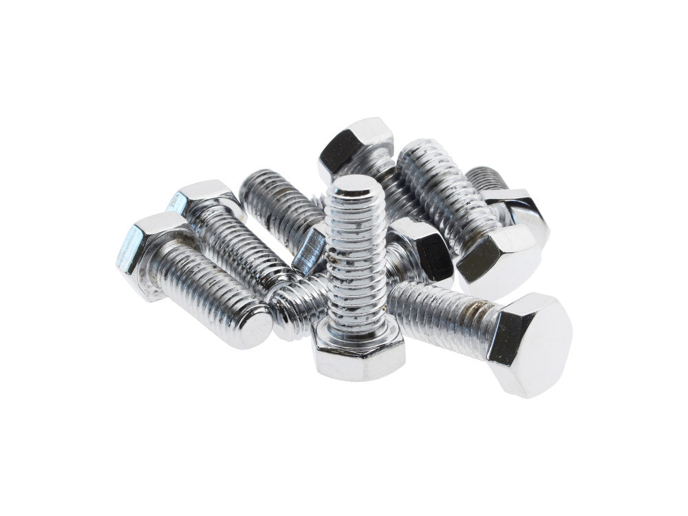 3/8-16 x 1in. UNC Hex Head Bolts - Chrome. Pack 10. - Colony Machine