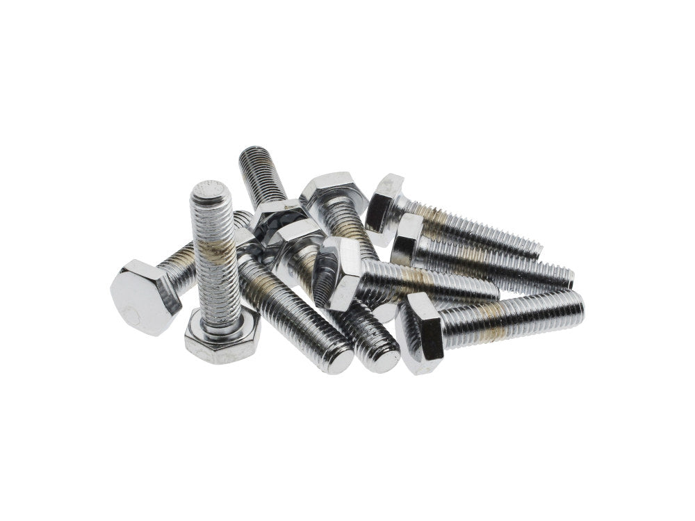 1/4-28 x 1in. UNF Hex Head Bolts - Chrome. Pack 10. - Colony Machine