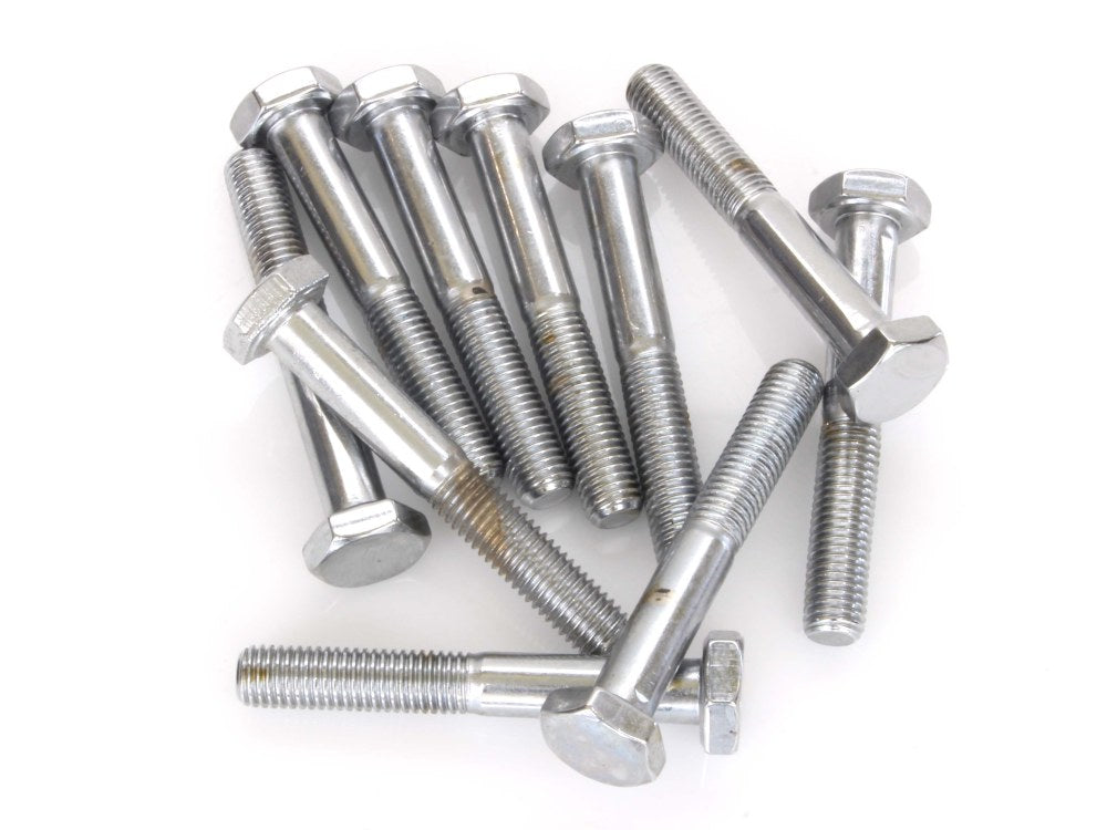 1/4-28 x 1-3/4in. UNF Hex Head Bolt - Chrome. Pack 10. - Colony Machine