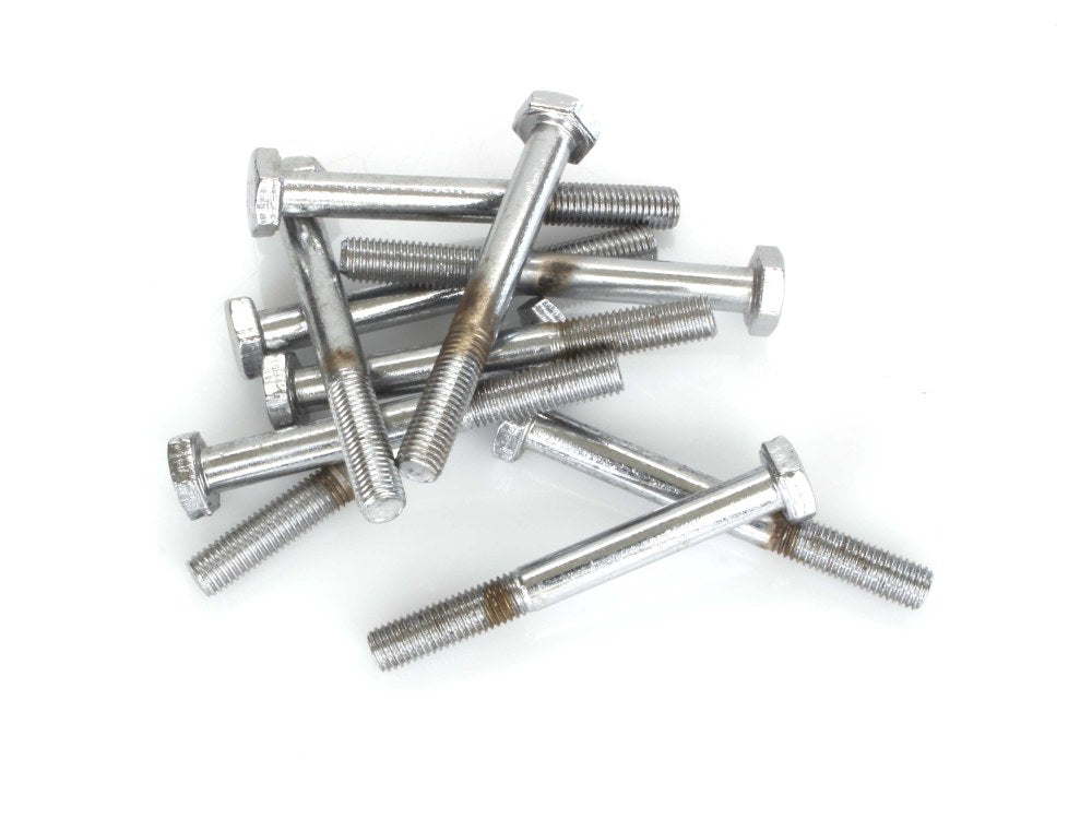1/4-28 x 2-1/4in. UNF Hex Head Bolt - Chrome. Pack 10. - Colony Machine
