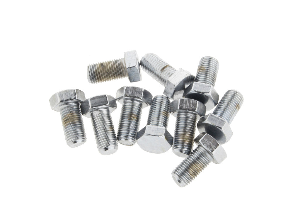 3/8-24 x 3/4in. UNF Hex Head Bolts - Chrome. Pack 10. - Colony Machine