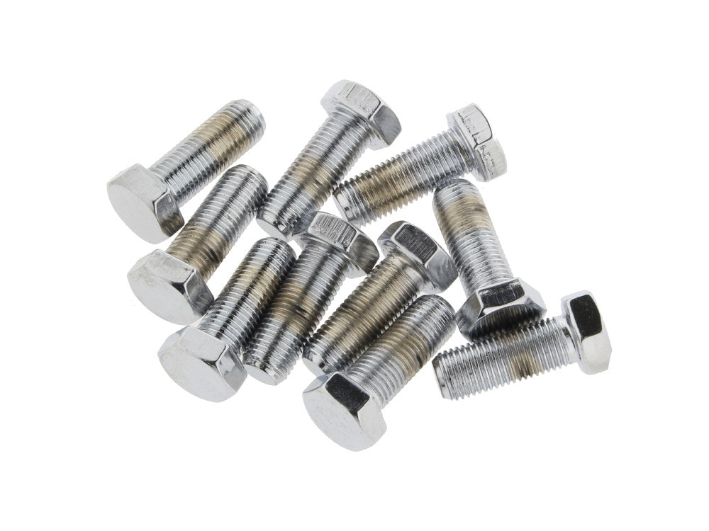 3/8-24 x 1in. UNF Hex Head Bolts - Chrome. Pack 10. - Colony Machine