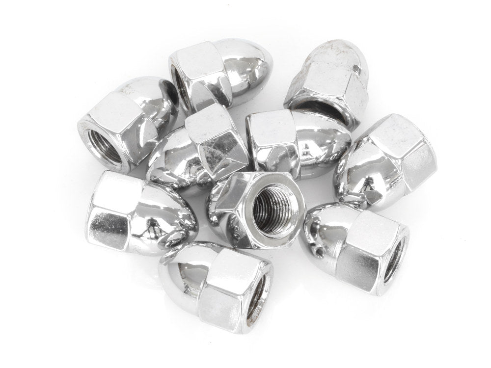 1/2-20 UNF Acorn OEM Style Nuts - Chrome. Pack 10. - Colony Machine