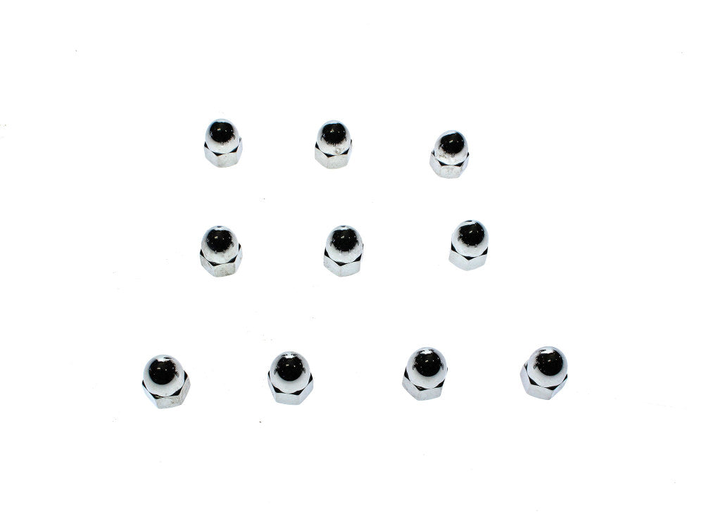 1/2-13 UNC Acorn OEM Style Nuts - Chrome. Pack 10. - Colony Machine