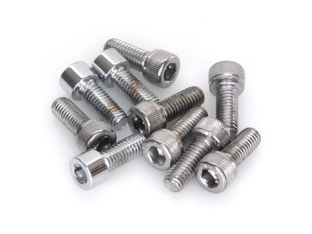 10-32 x 1/2in. UNF Polished Socket Head Allen Bolts - Chrome. Pack 10. - Colony Machine