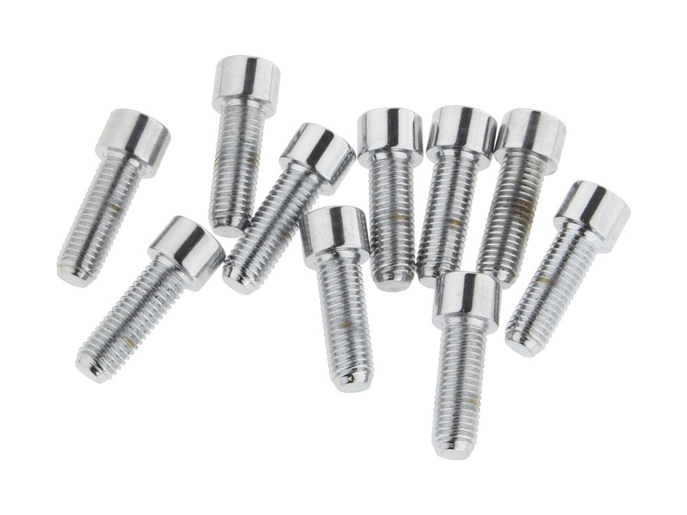 1/4-28 x 3/4in. UNF Polished Socket Head Allen Bolts - Chrome. Pack 10. - Colony Machine