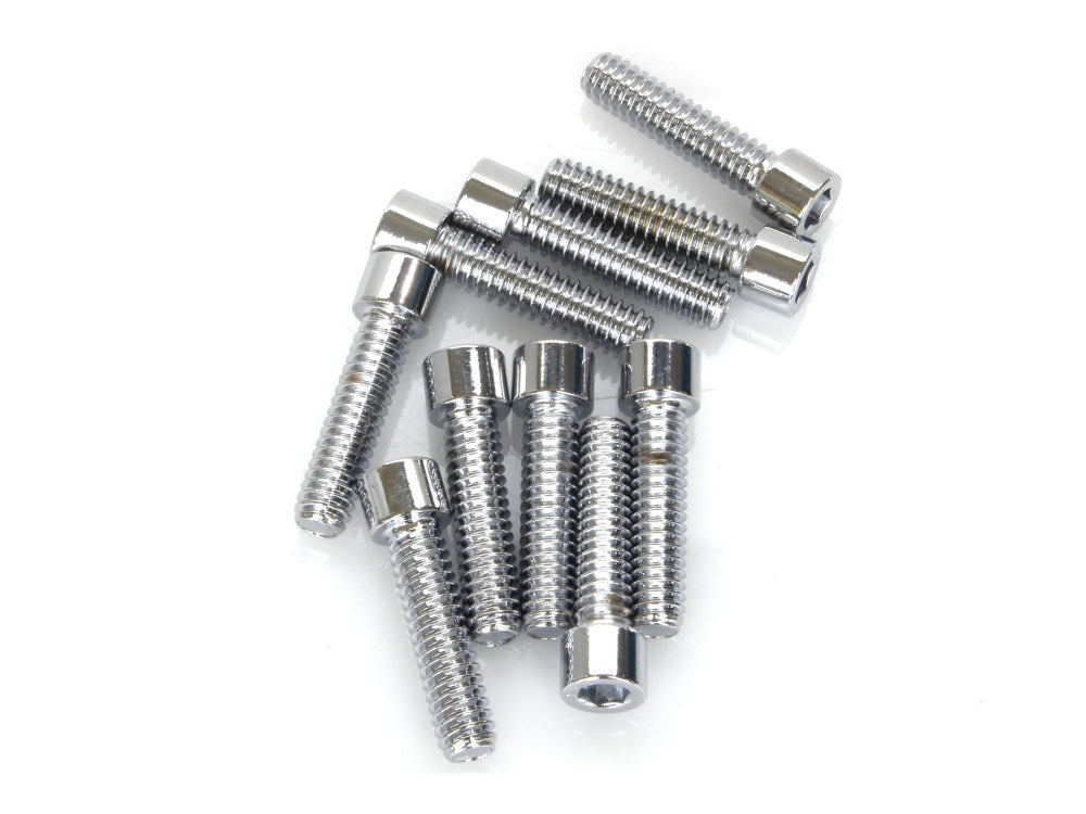 1/4-20 x 1in. UNC Polished Socket Head Allen Bolts - Chrome. Pack 10. - Colony Machine