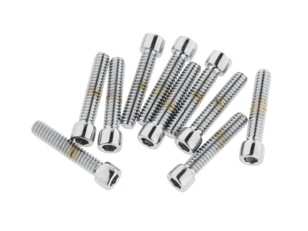 1/4-20 x 1-1/4in. UNC Polished Socket Head Allen Bolts - Chrome. Pack 10. - Colony Machine