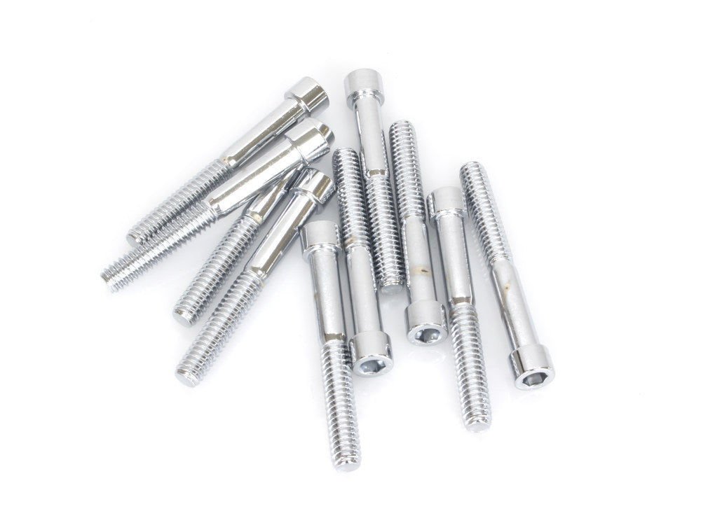 1/4-20 x 2in. UNC Polished Socket Head Allen Bolts - Chrome. Pack 10. - Colony Machine
