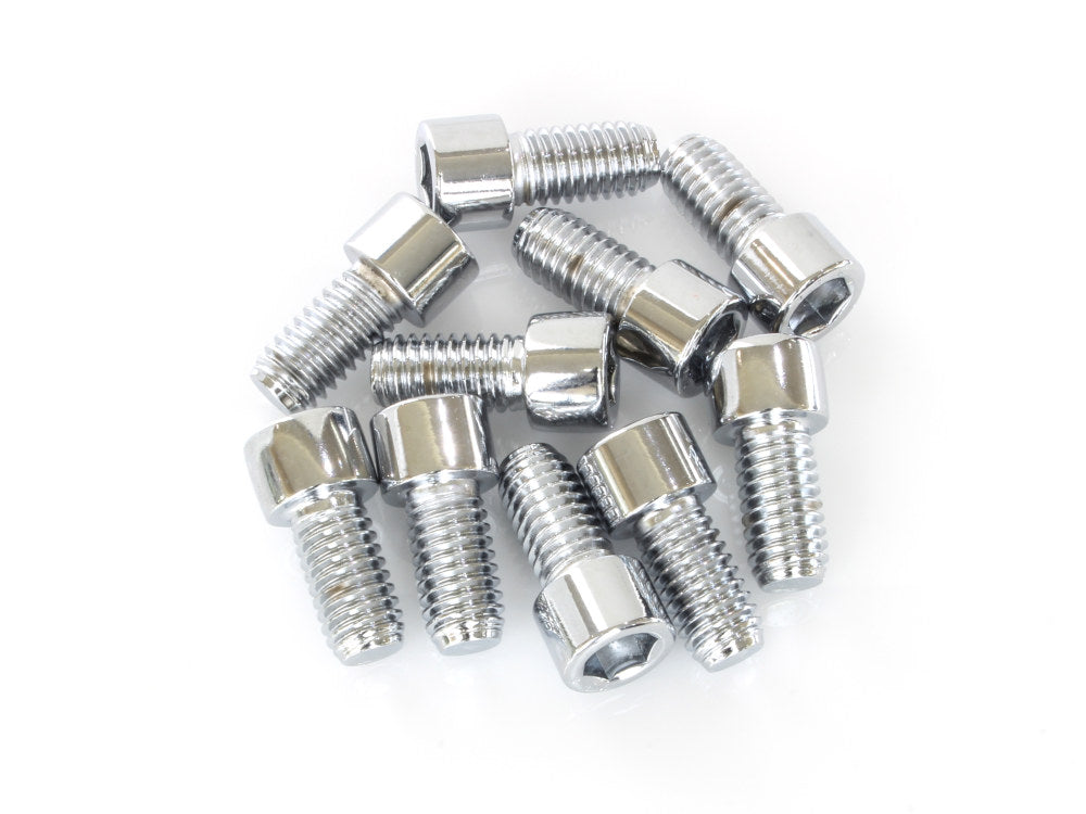 3/8-16 x 3/4in. UNC Polished Socket Head Allen Bolts - Chrome. Pack 10. - Colony Machine