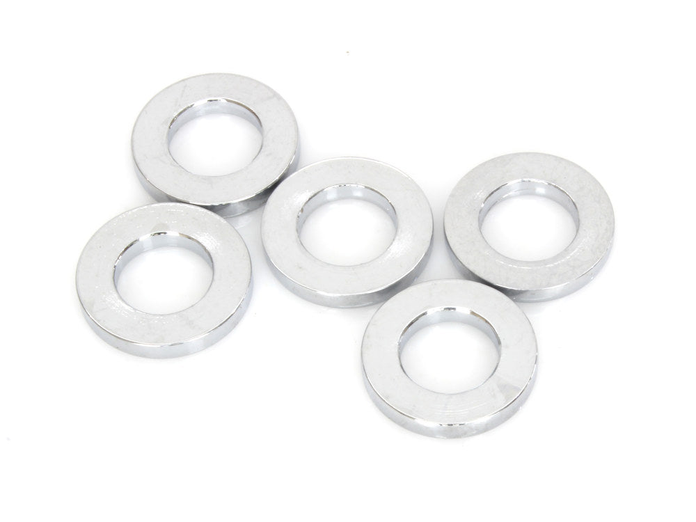 1/2in. ID x 1/8in. Wide Steel Spacers - Chrome. Pack 5. - Colony Machine