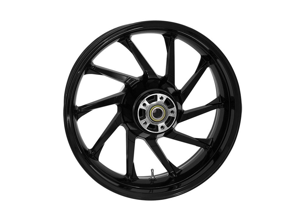 18in. x 5.50in. wide Hurricane 3D Wheel with Rear Hub - Gloss Black. Fits Touring 2009up with ABS - Coastal Moto