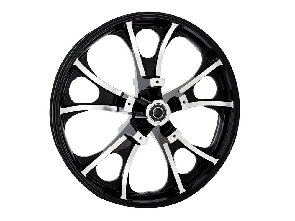 21in. x 3.50in. wide Largo 3D Wheel with Front Hub - Black Cut. Fits Touring 2008up with ABS - Coastal Moto
