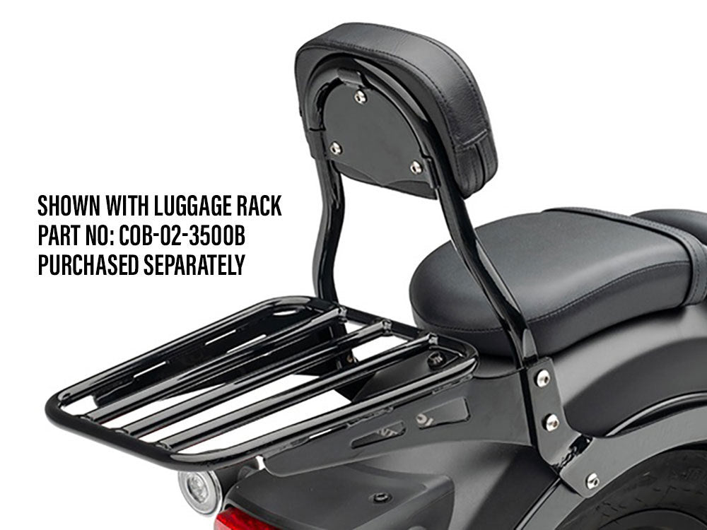 Round Sissy Bar Kit - Black. Fits Honda CMX / Rebel 500cc 2017up - Cobra Exhaust