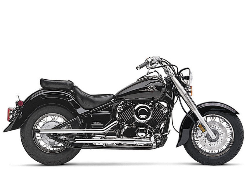 Drag Pipes - Chrome. Fits Yamaha V-Star XVS650 1998-2019 - Cobra Exhaust